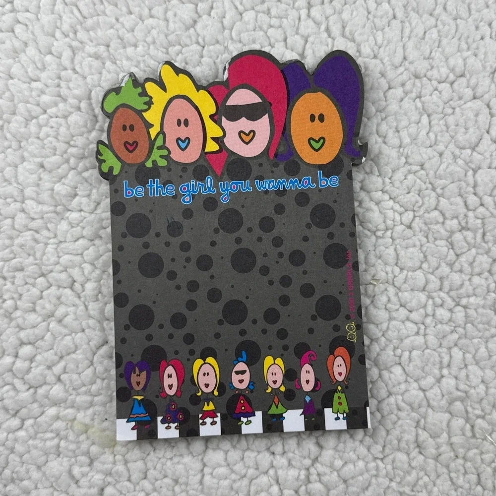 Vintage 2000 2 GRRRLS Inc Notepad‎ Be The Girl You Wanna Be Y2K Stationery 13624